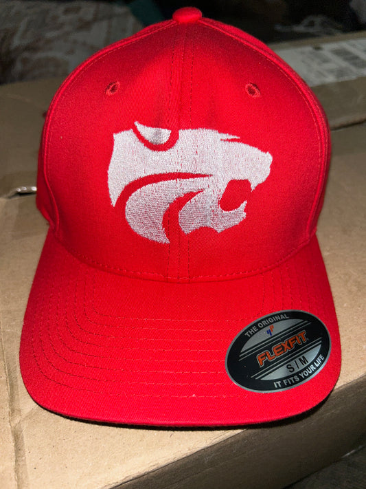 Red Fitted Wildcat Hat