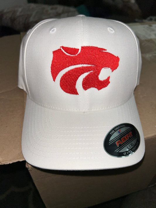 White Fitted Wildcat Hat